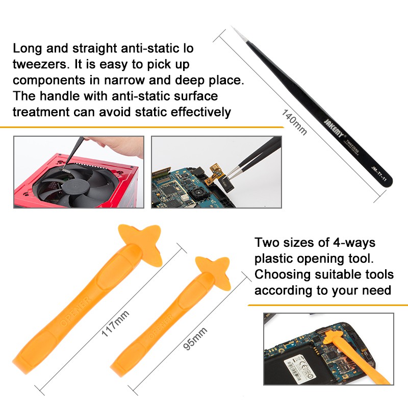 Jakemy 18 in 1 Smartphone Screw Driver Repair Tools Set - JM-9103 Original