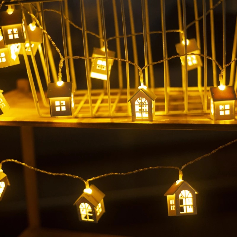 2M Christmas Tree House Style LED String Lights/ Xmas Tree Hanging Ornaments Lights