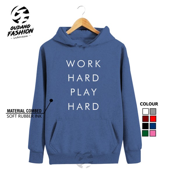 Sweater Distro WORK HARD / Jaket WORK HARD / Hoodie Polos WORK HARD Pria Dan Wanita 2020
