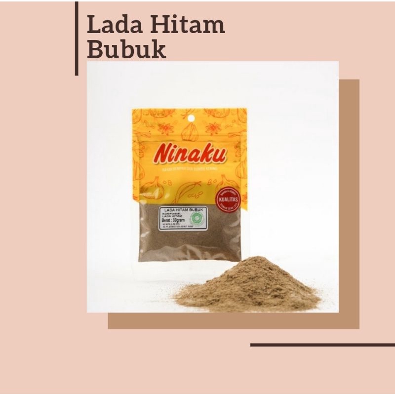 NINAKU Lada Hitam Bubuk Premium 30 Gram HALAL Premium Black Pepper Powder