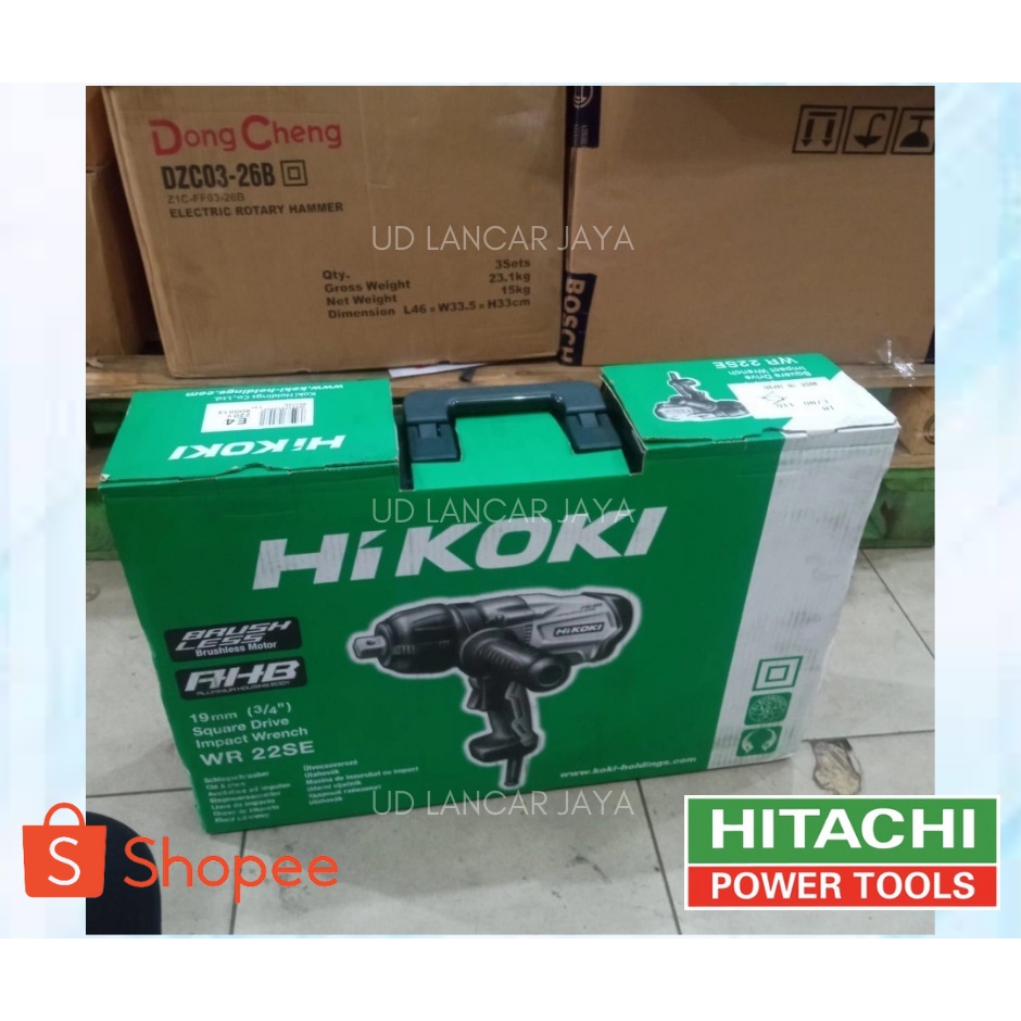 Hitachi WR22SE Mesin Pembuka Baut Impact Wrench 22mm Hikoki WR 22SE