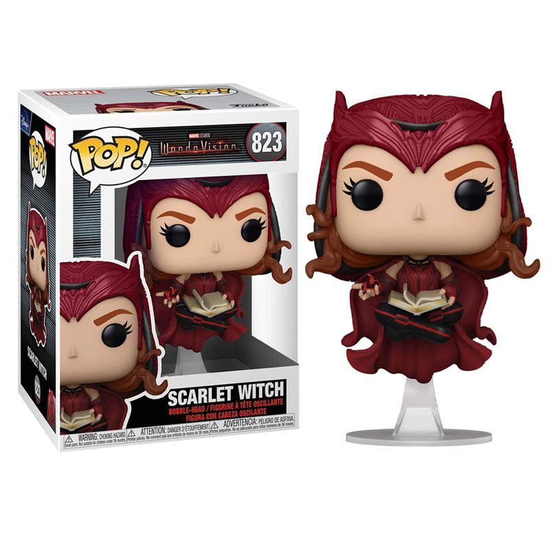 FUNKO POP Marvel Scarlet Witch Vision Night Glowing Doll Figure Kids Toy Gift