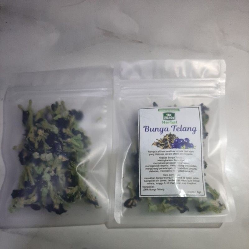 PROMO Bunga Telang kering teh bunga telang butterfly pea flower tea teh herbal teh tradisional netto 10gr