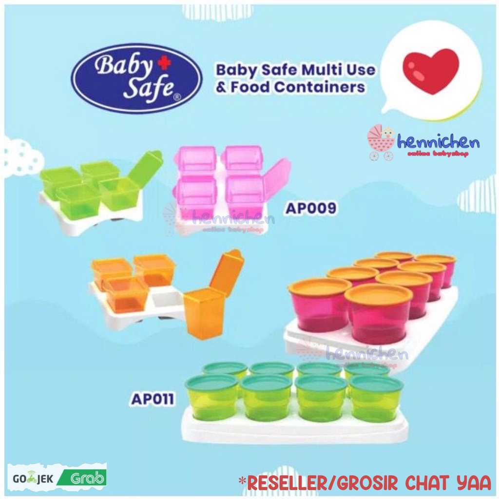 Baby Safe Multifood Container AP011 / AP009 Baby Safe Cubes Freezer Pot