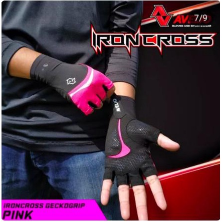 Sarung Tangan Sarung Tangan Sepeda Avelio Ironcross Pink Seli Mtb Roadbike