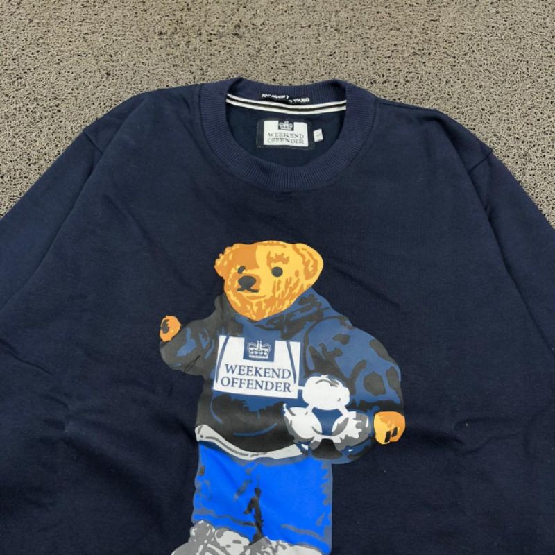 CREWNECK WEEKEND OFFENDER BEAR HIGH QUALITY CASUAL HYPE FASHION PRIA