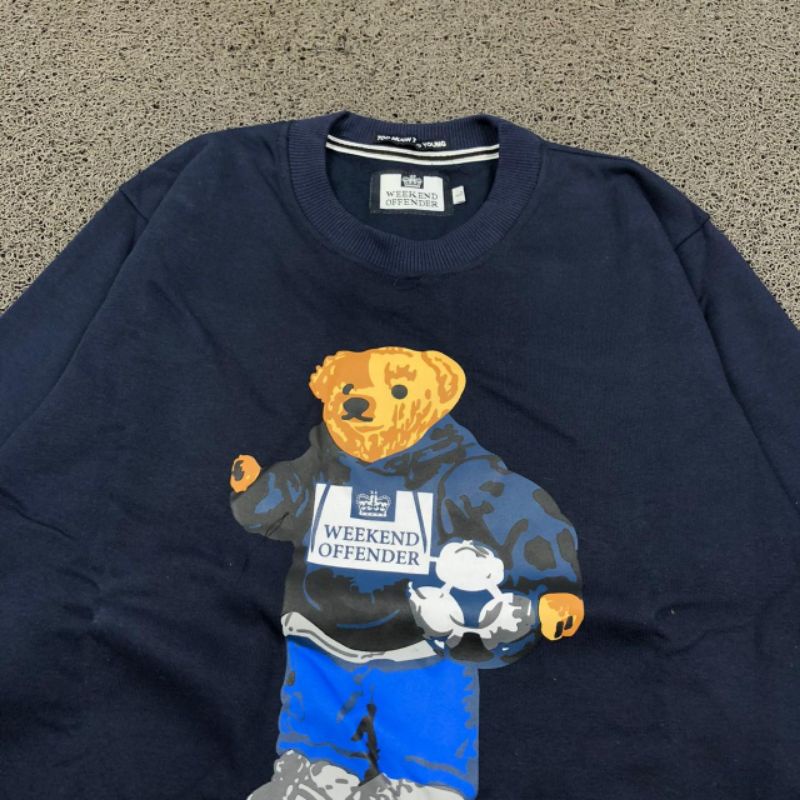 CREWNECK WEEKEND OFFENDER BEAR HIGH QUALITY CASUAL HYPE FASHION PRIA