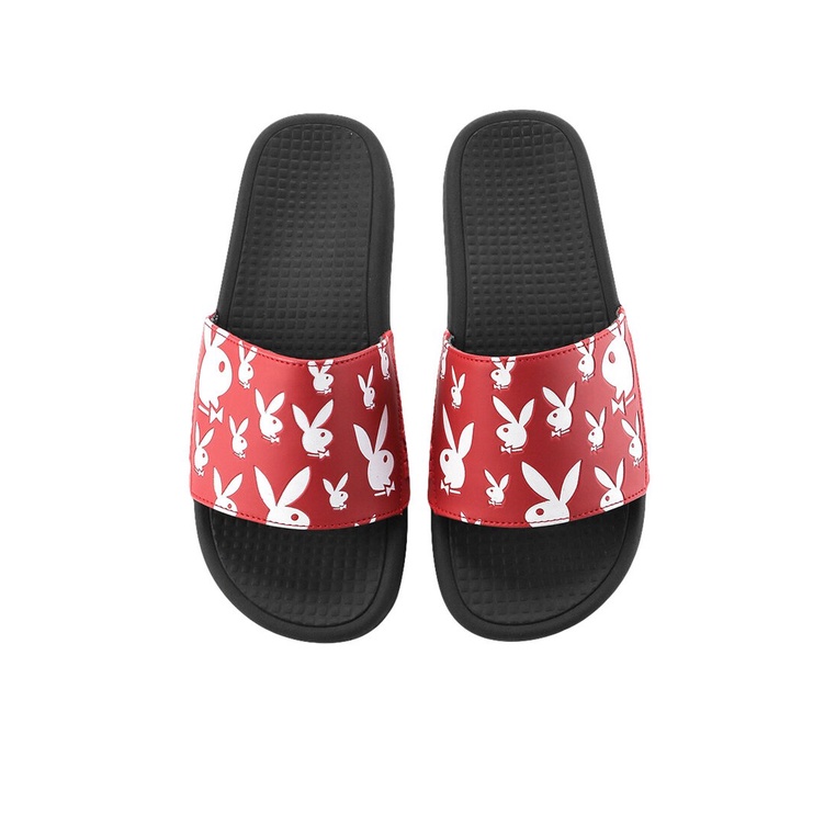 SANDAL SLIDE PLAYBOY PRIA ORIGINAL CASUAL BRANDED ASLI MERAH PL17