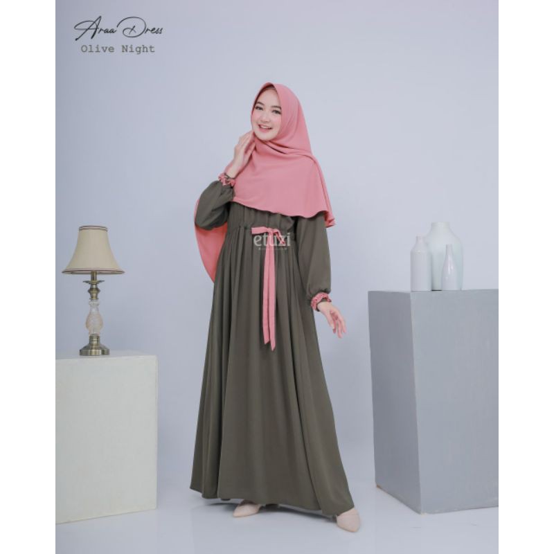 Gamis syar'i Ara dress by etuzi (wolly crepe)
