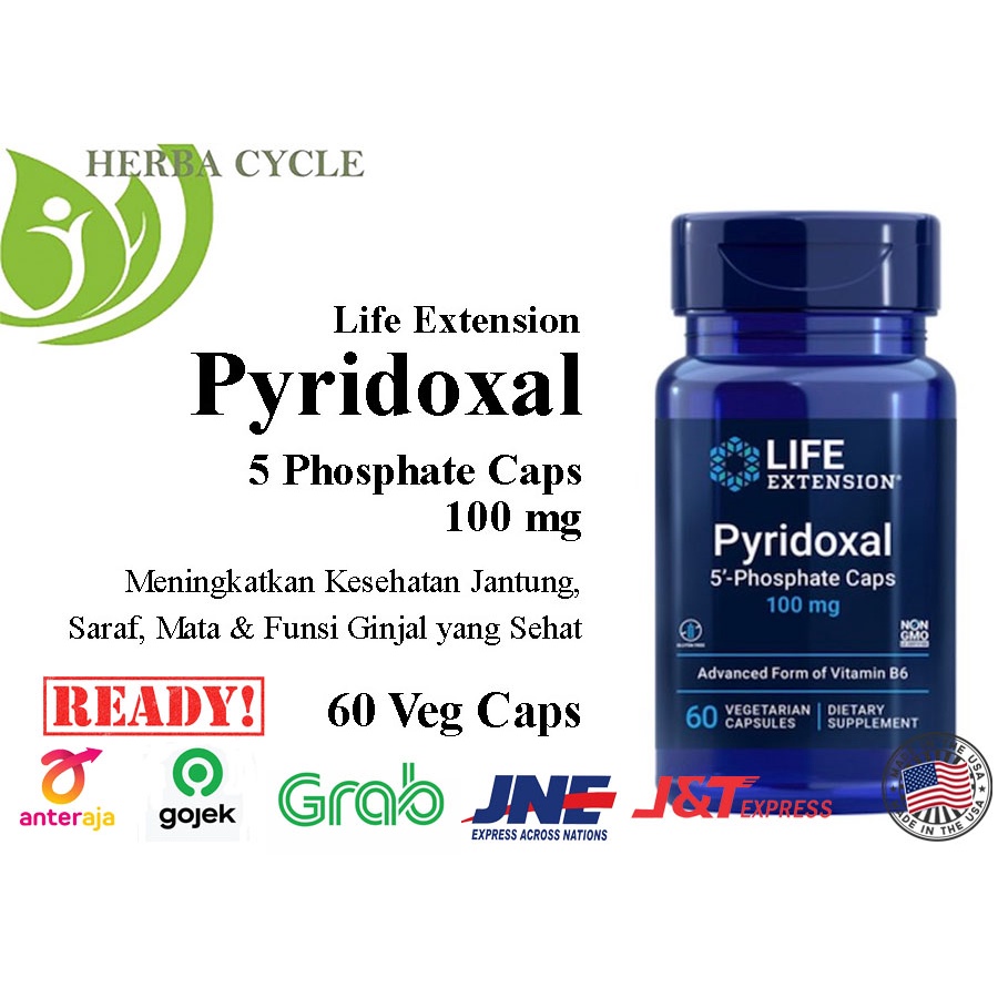 Life extension Pyridoxal 5 Phosphate Caps 100 mg 60 Veg Cap ORI USA