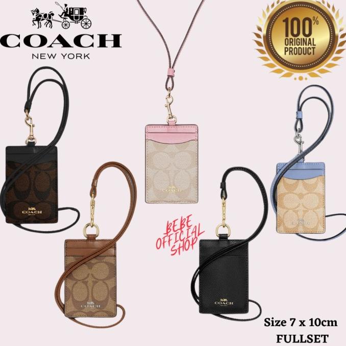 

BANTING HARGA [ORIGINAL] Lanyard COACH Signature ID Card Holder / Tempat Kartu Coach