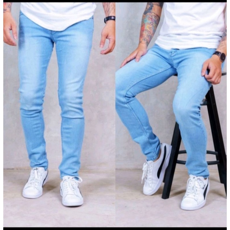 Celana Jeans Panjang Pria Pensil Slimfit Sepan Jens Cowok Distro Dewasa Skinny Melar