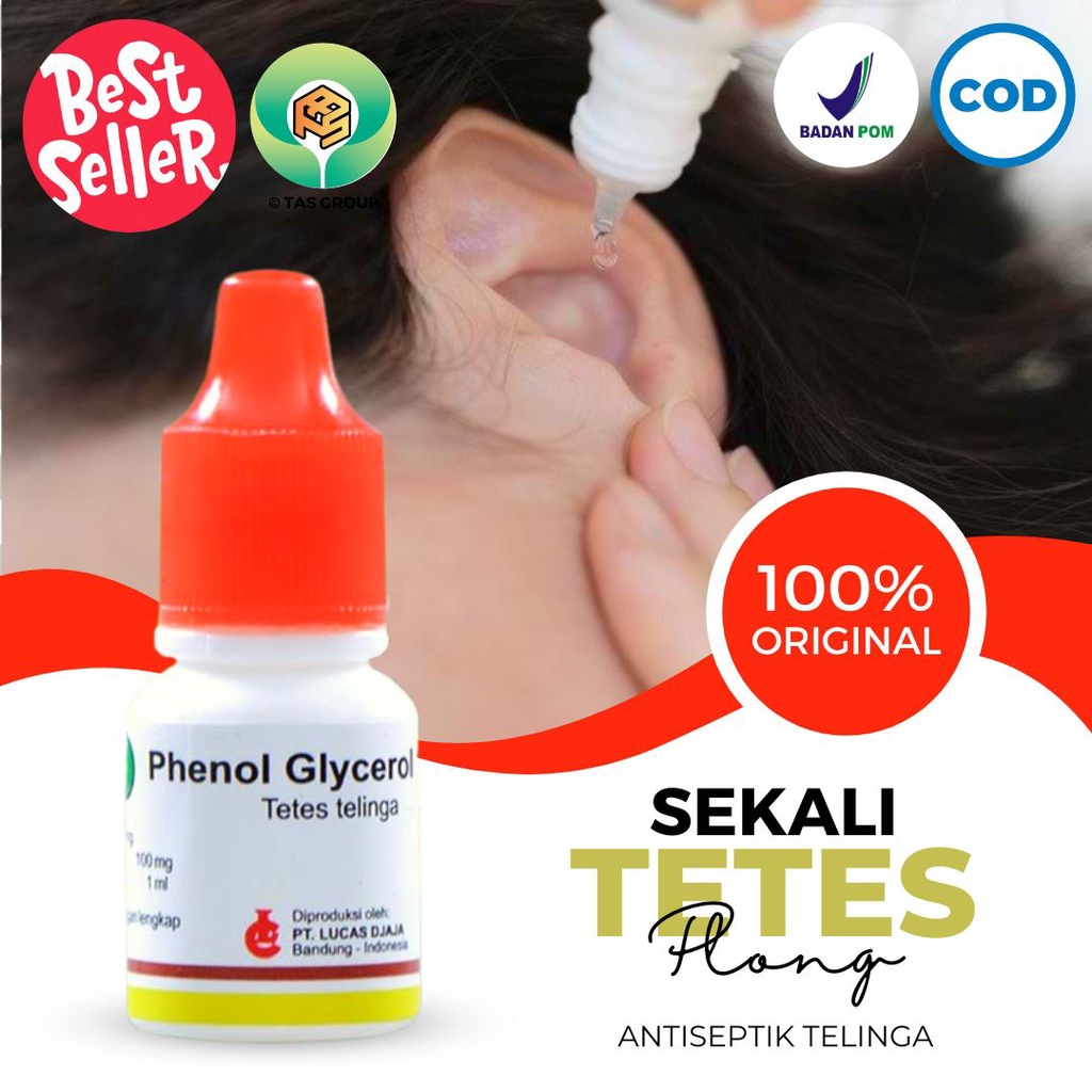 (Original) Phenol Glycerol 10% Cairan Pembersih Kotoran Kuping Telinga Anak Bayi Obat Tetes Telinga
