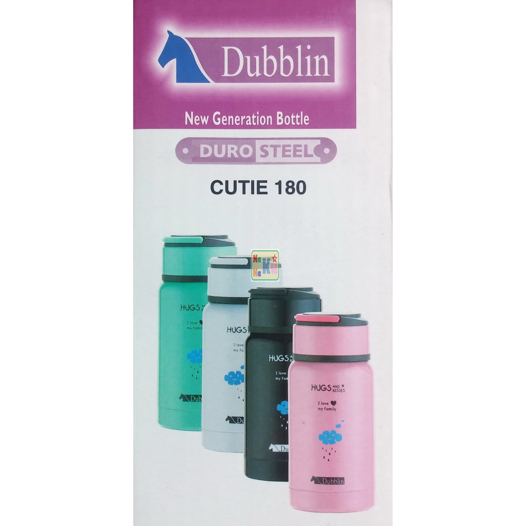 EXCLUSIVE  Termos Dubblin Cutie 180ml / Stainless / Utk Air Panas & Dingin