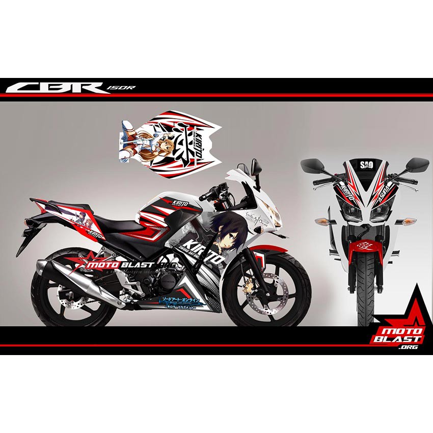 Decal Stiker Honda CBR150R LOKAL RWB SAO KIRITO V6