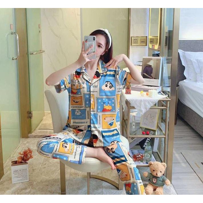 Baju Tidur wanita Piyama import Pakaian tidur celana panjang pajamas sleepwear piama wanita-B2110.1