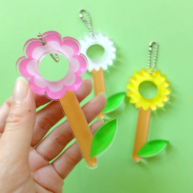 Cofing bunga corona finger extensions alat sentuh cute flower