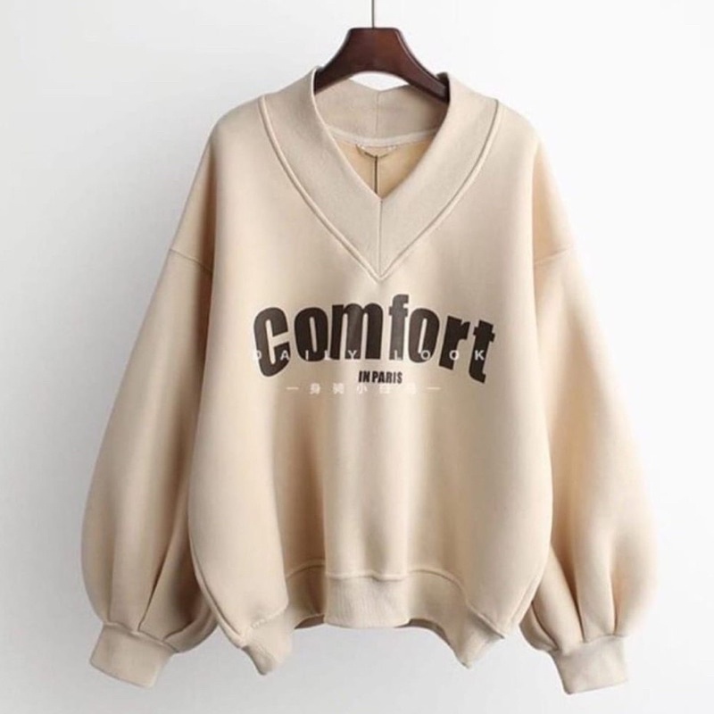 SWEATER COMFORT JUMBO XL CREWNECK WANITA