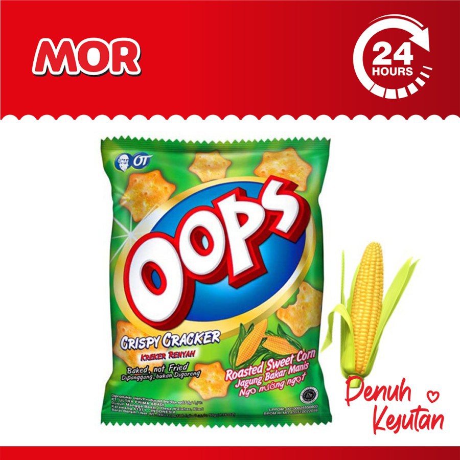 

OOPS Crispy Cracker Roasted Sweet Corn Jagung Bakar Manis 45 gr