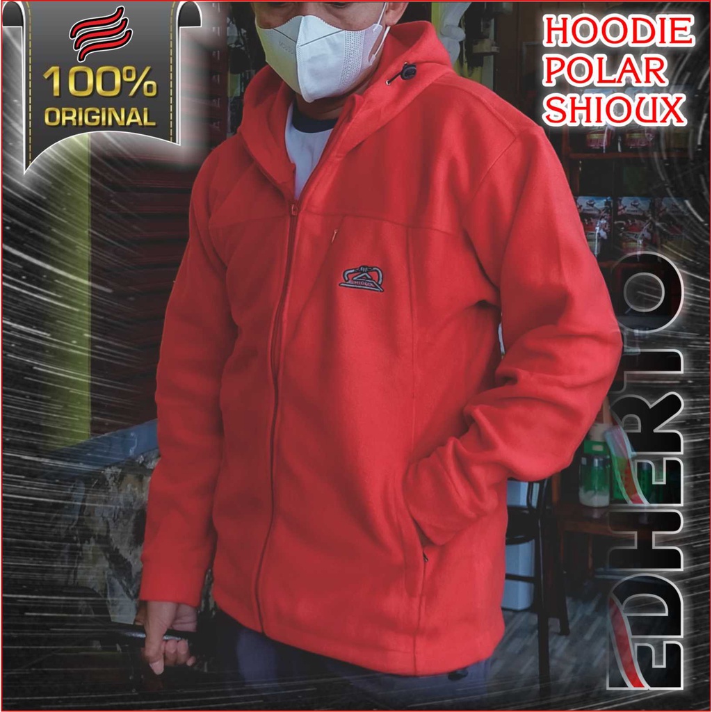 Jaket Gunung Petualang Bahan Polar Tebal SHIOUX the nature explorer - Jaket Hiking Polar Hangat Shio