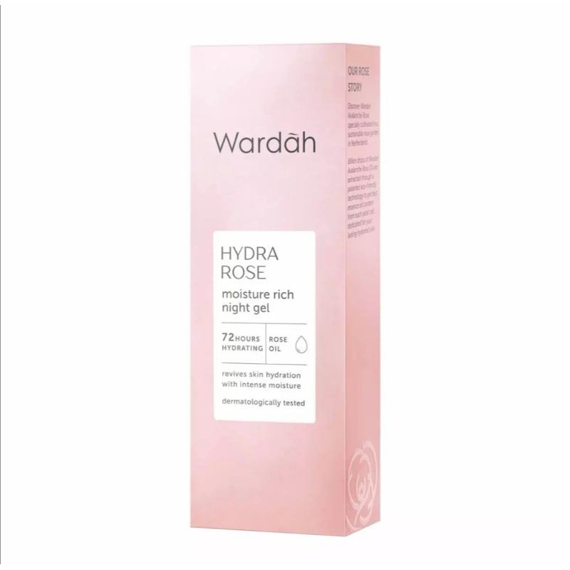 Wardah Hydra Rose Moisture Rich Night Gel 17mll.