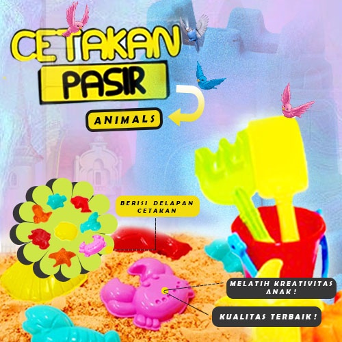 Cetakan Pasir Kinetik Model  Animal Isi 8pcs TERMURAH!!