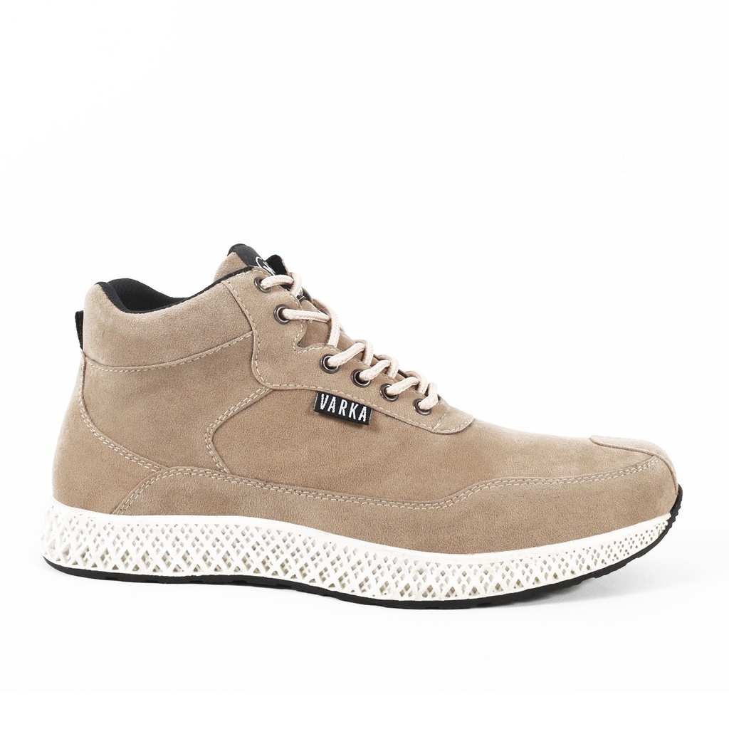 Sepatu Sneakers Pria V 5851 Brand Varka Sepatu Kets Pria Kuliah Kerja Hangout Harga Murah Berkualitas Warna Krem
