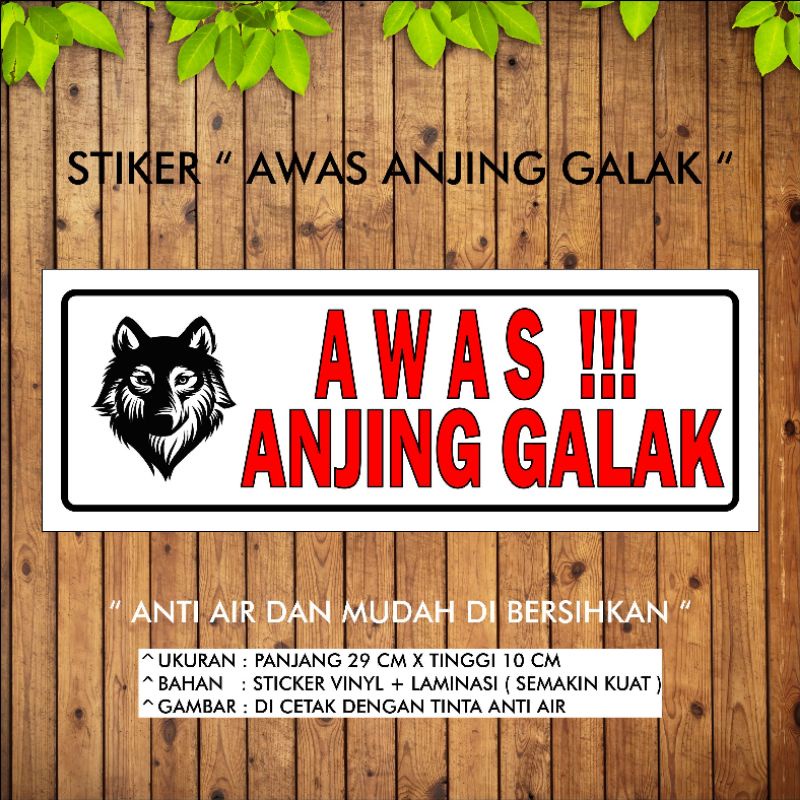 

Stiker Awas Anjing Galak Stiker Anjing Galak Sticker Awas Anjing Galak Anti Air Tidak Luntur