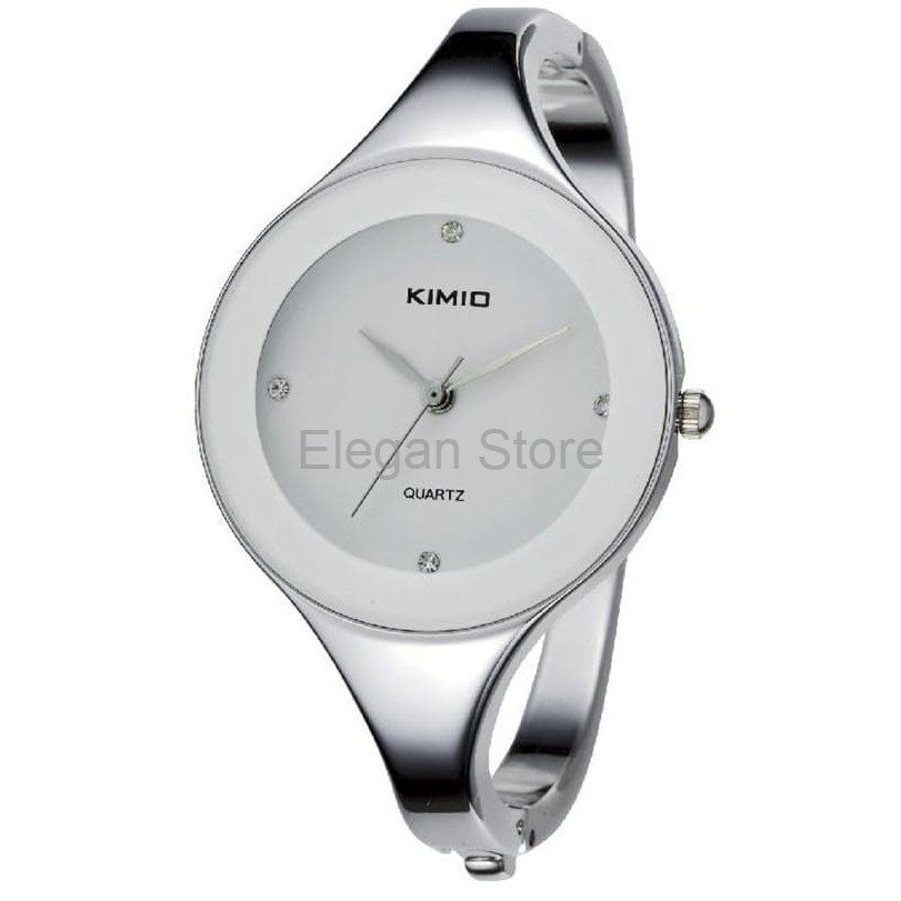 ELEGAN jam tangan wanita perempuan Original anti air Kimio Gelang putih