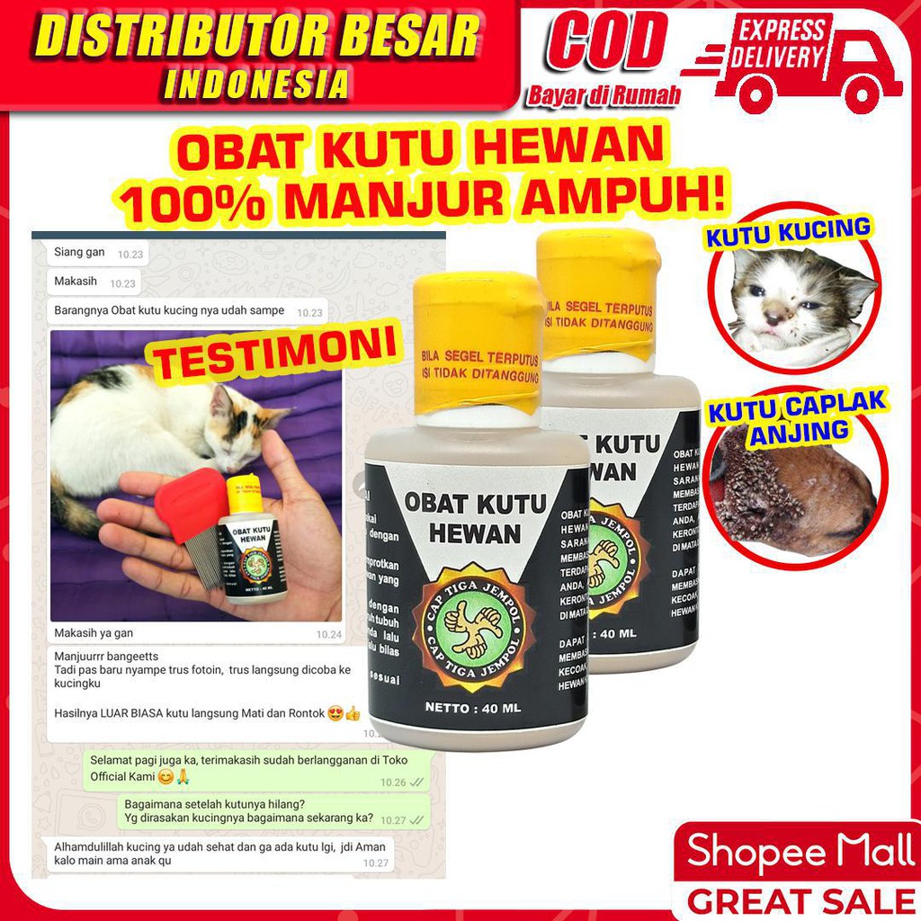 AMPUH!! Obat Kutu Kucing dan Anjing - Kutu Caplak - Sampo Anti Kutu Rambut Hewan