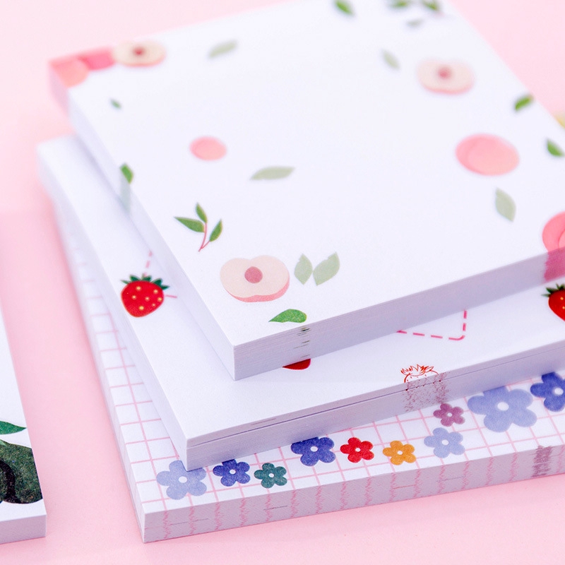 Winzige 80 Sheets Lovely Flower Sticky Note Memo Pad Desk Leave Messages DIY Planner-4