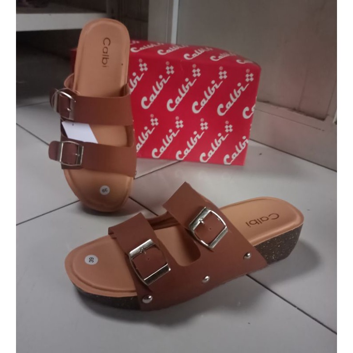 Wedges Calbi Casual Tinggi 3cm | Sandal Calbi Gasper Fashion Wanita Slop