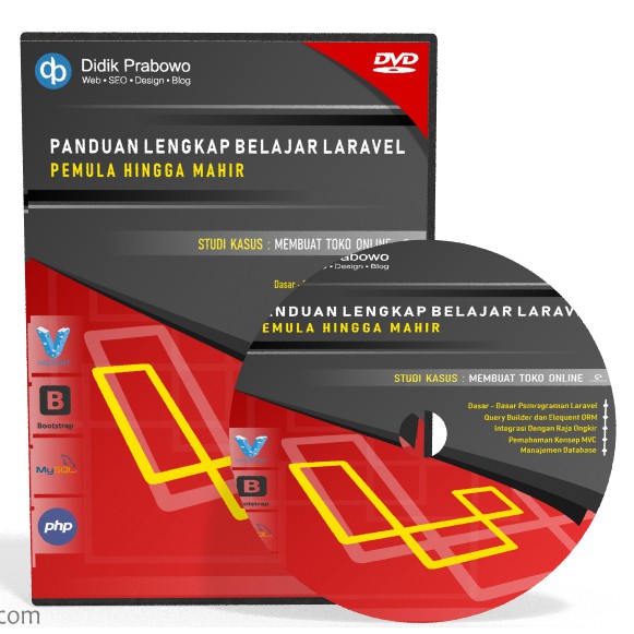 DVD Tutorial Membangun Toko Online Dengan Laravel MySQL Dan Boostrap