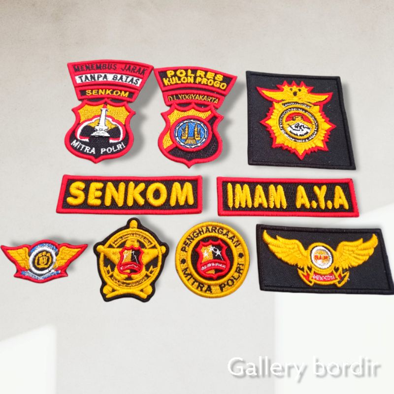 Atribut Senkom bordir timbul komplit