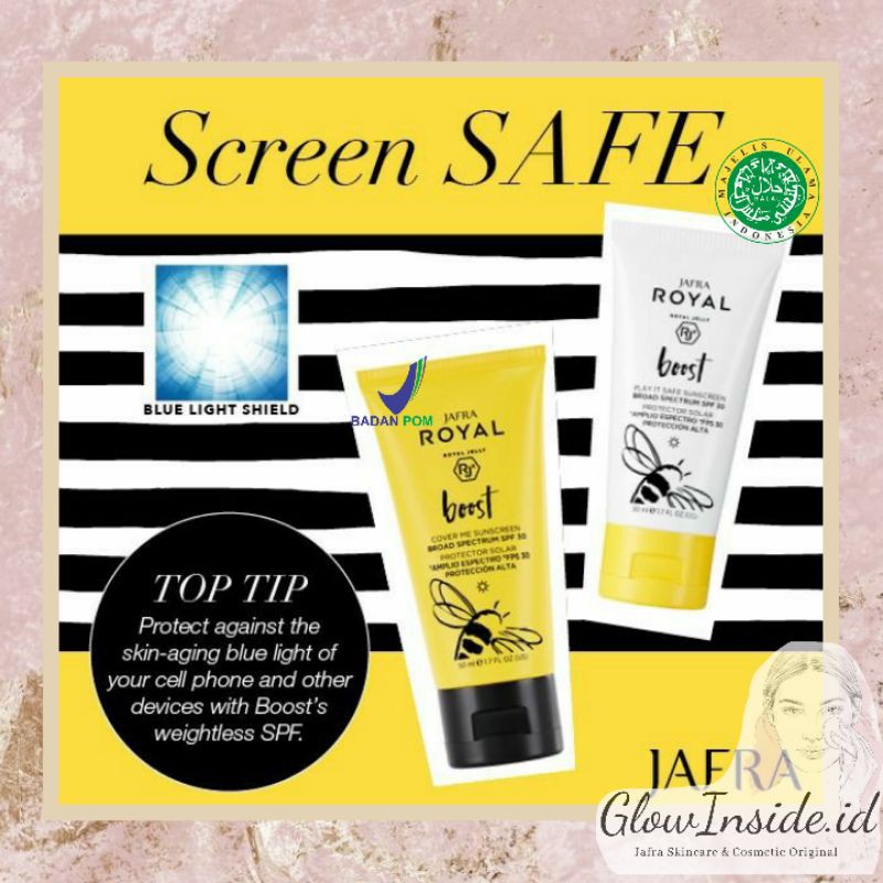 Sunscreen Royal Boost Kuning Cover Me Sunblock Tabir Surya SPF 30 Jafra [Bisa COD]