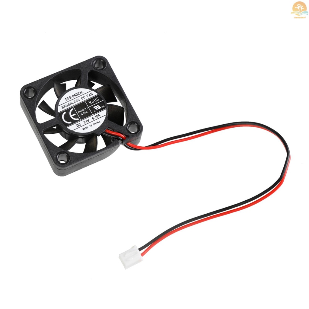 Creality 3D 4010 Brushless Cooling Fan 24V DC 40 * 40 * 10mm with Ball Bearing 2Pin Connector for Ender 3 3D Printer DIY Mainboard