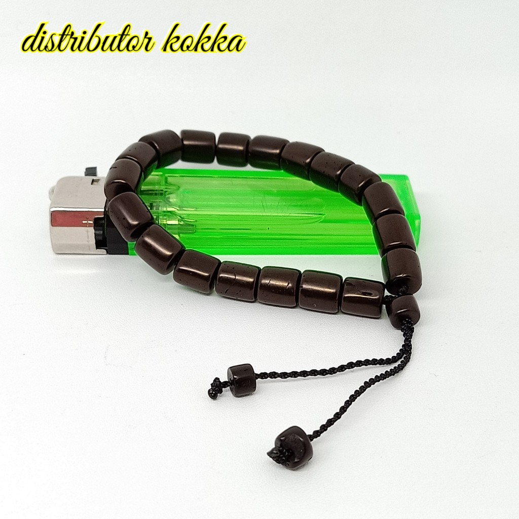 ( SUPER MURAH ) Gelang Kokka kaukah mardjan besar 10 mm hitam