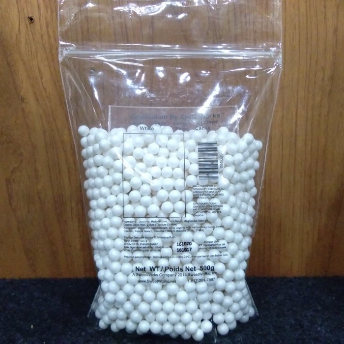 

Sprinkle sugar pearls white 500gr