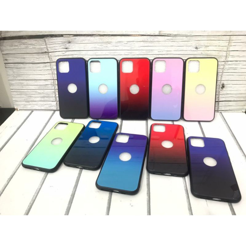 Case Fuze Xiaomi Redmi 9a  9c Glass Rainbow