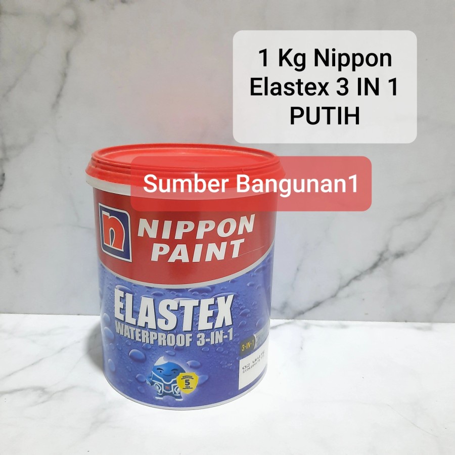 Cat Tembok Nippon Elastex putih plafon white tripek waterproof dinding