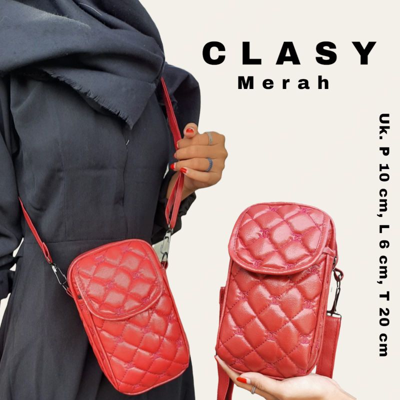 SLING BAG PHONE CLASY BORDIR 3 RUANG