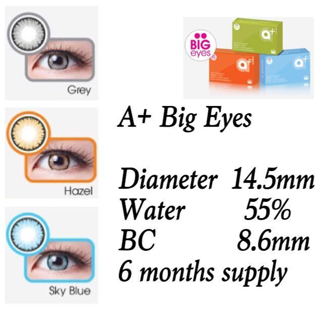 Softlens a+ DIA 14.50mm Big eyes / Softlen/Lensa  Kontak/BS