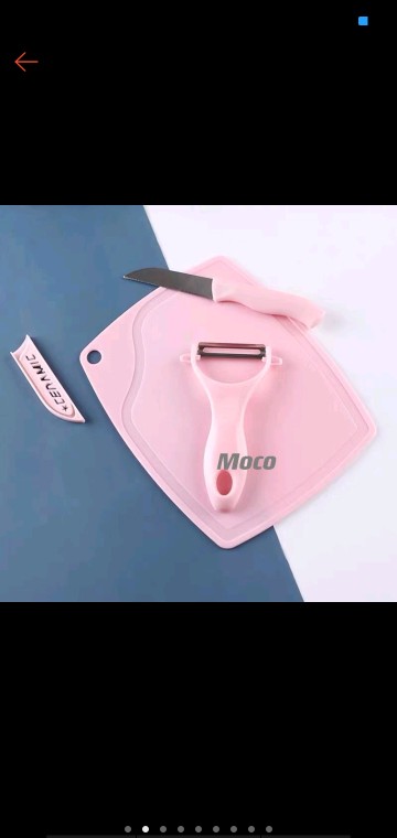 Pisau Set Keramik / 3 In 1 Pisau Set Talenan / Serutan Buah / Alat Set Dapur / Vs