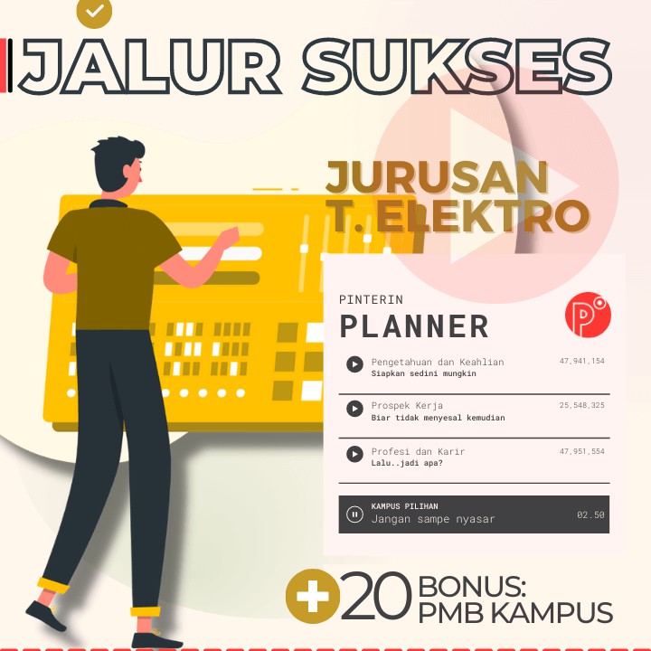 

Daily Planner Kuliah Jurusan Teknik Elektro | Test SNMPTN-SBMPTN-UTBK Weekly Binder Loose leaf B5