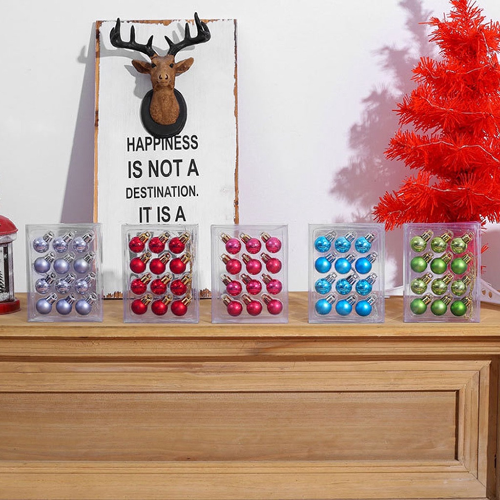 [ 12Pcs/Set Colorful Christmas Tree Balls Decoration Products  For Xmas Tree ]