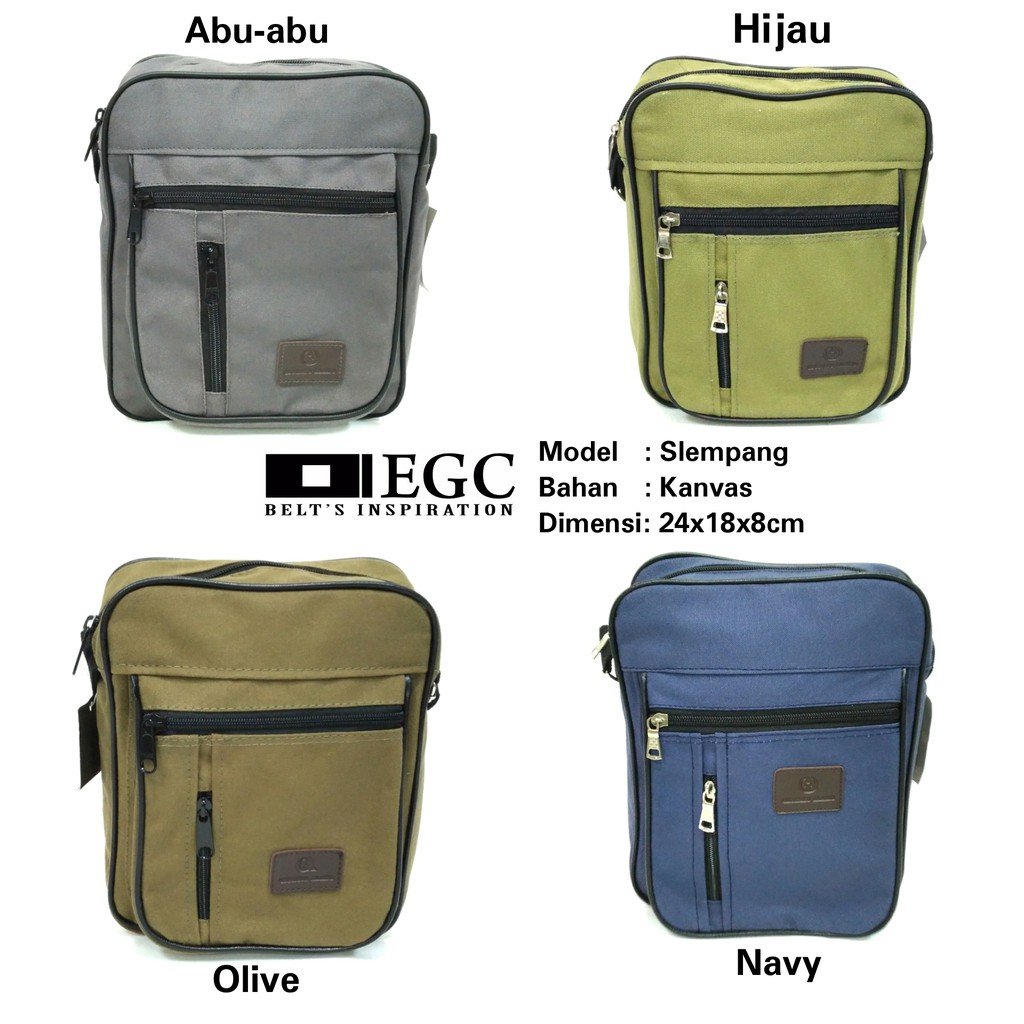 Tas Slempang Kanvas Pria Sling Bag Cowok Cowo Travel Bag Laki Tas Kecil Ori Asli - TAS-SLEMPANG-GA