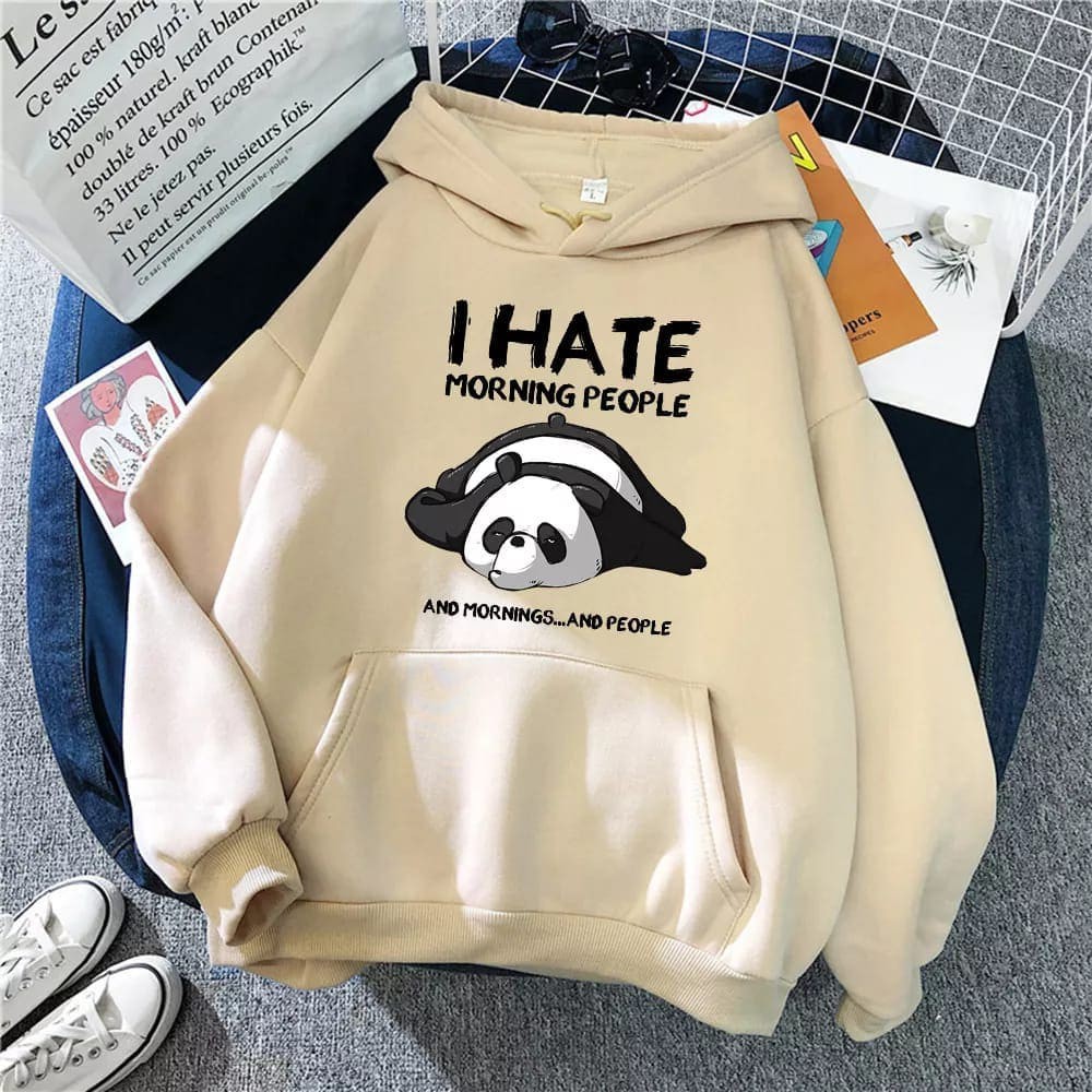 Sweater Hoodie I HATE MORNING PEOPLE