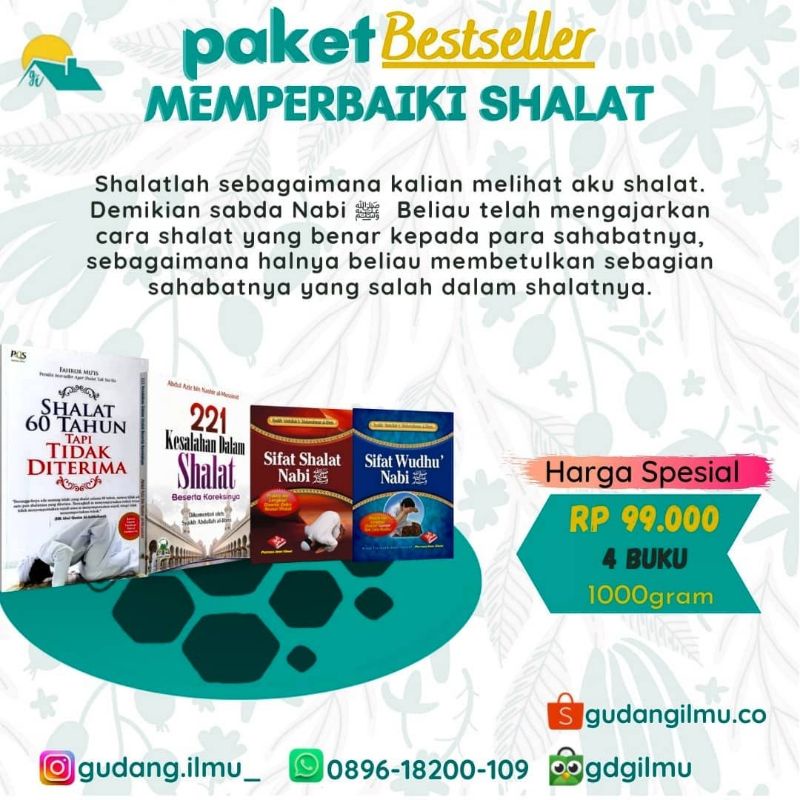 BISA COD  Paket Buku BestSeller Memperbaiki Shalat menyempurnakan sholat sifat sholat nabi sifat sha