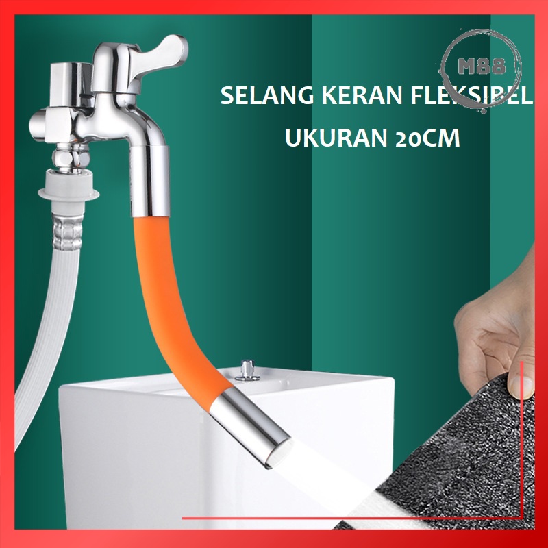 MARKAS88 Selang Air Sambungan Keran Air Fleksibel Keran Angsa Faucet Extender 360 Derajat Universal