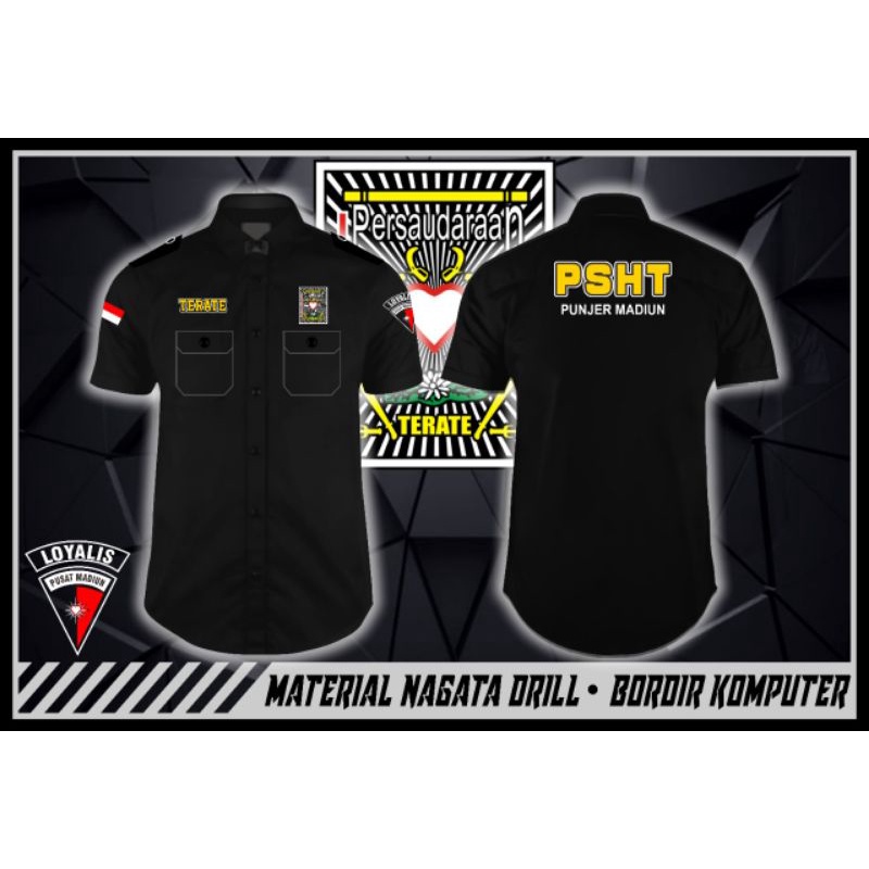 Kemeja PSHT Kemeja SH Terate Kemeja Bordir Nagata Hem PSHT Hem Pria Kemeja Pria Terbaru